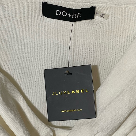 DO+BE Cream Off-Shoulder Twist Front Top - Picture 2 of 11